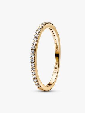 Pandora Era 14k Gold Lab-grown Diamond Half Eternity Pav�� Band Ring